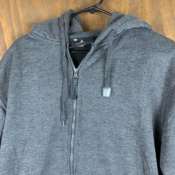 Access Womens Sweater Gray Hoodie Full Zip Body Warmer Comfort Large - Picture 2 of 12